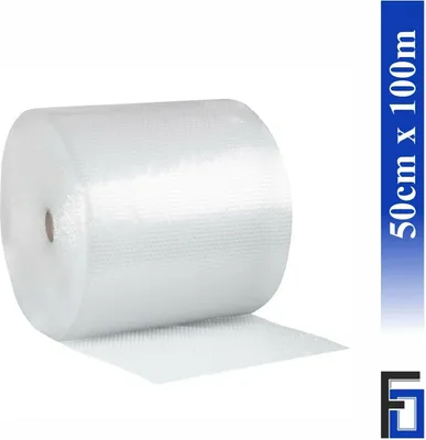 Produktbild von 1x Rolle Luftpolsterfolie Breite 50cm x Länge 100m / 50my