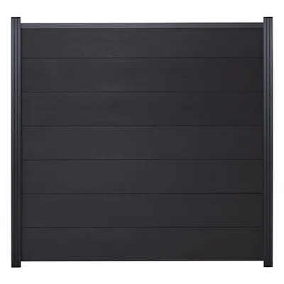 Produktbild von Ligna Gard WPC Zaun Set XL Baltrum ca. 180 x 180 cm Sichtschutz Steckzaun Dark Charcoal Ohne Pfosten Ohne Abschlussleiste
