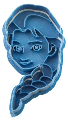 Keksausstecher Frozen Elsa, Kunststoff, 8x7x1,5 cm, blau