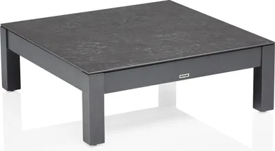 Produktbild von KETTLER Comfort Lounge-Tisch 95 x 95 x 33cm, anthrazit matt/anthrazit, Aluminium/Keramik-Glas