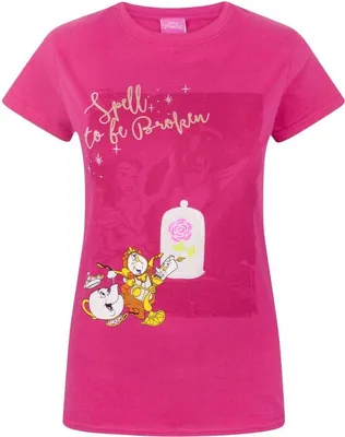 Image de T-shirt Femme Disney Beauty And The Beast Spell To Be Broken NS4811 (S) (Rose)