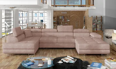 Produktbild von NABBI Ecksofa U mit Zerlegung Rossano U L - Rosa