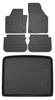 Obrázek produktu pro Gumové autokoberce SolidPRO + vana kufru pro: Volkswagen Caddy III 2K 2004-2010 van 5 ks – Wielganizator