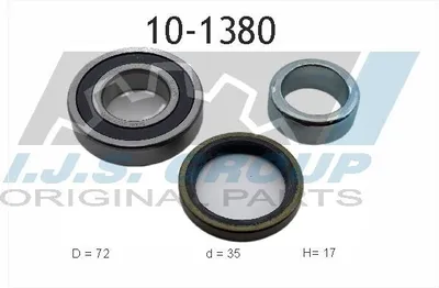 Produktbild von IJS GROUP Radlagersatz Hinten Links Rechts für SUZUKI Samurai SUV (SJ) 72mm 10-1380