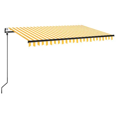 Produktbild von vidaXL Markise Automatisch Einziehbar 450x350 cm Gelb und Weiß