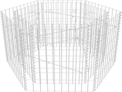 Obrázok produktu pre vidaXL Šesťuholníkový gabionový vyvýšený záhon 100 × 90 × 50 cm - Kvetináče a sadenice