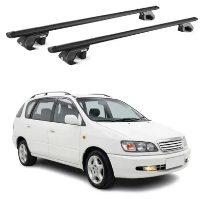 Produktbild von Dachträger Grundtäger für Toyota Picnic 1996-2001 90kg Alu Schwarz, KI-generiertes Bild