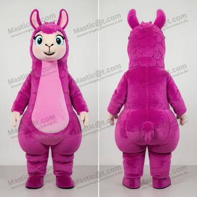 Produktbild von Magenta-weiche MASTICOT Lama-Maskottchen-Kostüm