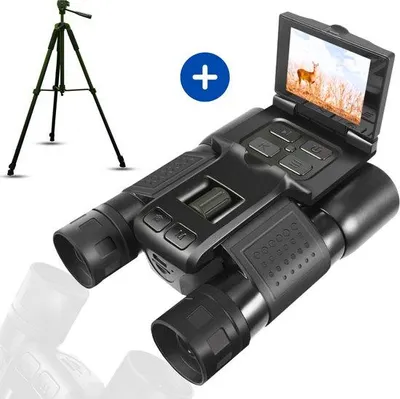 Produktbild von Zoomble Digitalfernglas mit Kamera 12x32 - Stativ & 32GB SD-Karte & Tragetasche