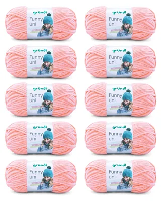 Produktbild von Gründl Wolle Funny uni Chenille Wolle 10 Knäuel 100 g, Aprikose