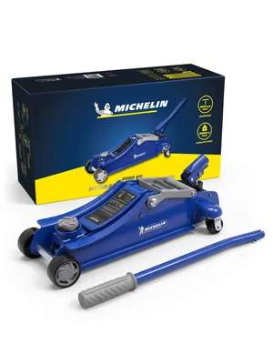 Produktbild von MICHELIN Wagenheber 2T hydraulisch – Rangierwagenheber 2000kg für PKW & SUV – Autoheber mit 360° Schwenkrädern, 350 mm Hubhöhe