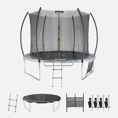 Immagine prodotto di Trampolino 250cm con rete interna e pacchetto accessori, Grigio