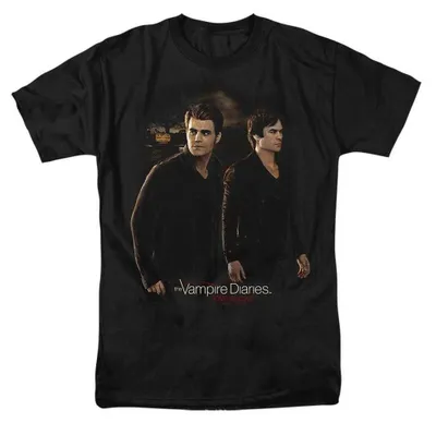 Image de T-shirt "Vampire Diaries" pour hommes/femmes, modèle unie TV39193 (taille M), couleur noire