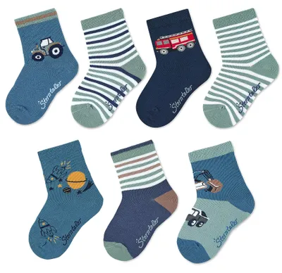 Productafbeelding van Sterntaler babysokken voor jongens, set van 7 paar - sokken voor baby's, babysokjes
