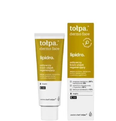 Obrázek produktu pro TOŁPA Dermo Face Lipidro. Výživný regenerační noční krém-olej 40ml