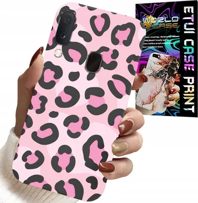 Obrázok produktu pre Puzdro Pre Samsung Galaxy A40 - Ružové S Leopardím Vzorom