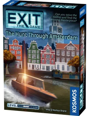 Produktbild von EXIT The Hunt Through Amsterdam Escape Room Kartenspiel Mystery und Puzzle-Abenteuer für Kinder und Erwachsene ab 12 Jahren Familienspielabend 1–4 Spieler