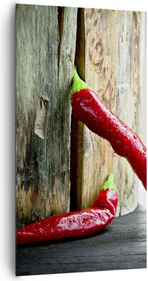 Produktbild von Bild auf Leinwand - Leinwandbild - Chili Gewürz Gemüse - 65x120cm - Wand Bild - Wanddeko - Leinwanddruck - Bilder - Kunstdruck - Wanddekoration - Leinwand bilder - Wandkunst - PA65x120-2264