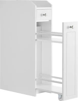 Produktbild von Famanu Badmöbel für Toilettenpapier - Schmaler Aufbewahrungsschrank mit Schubladen für kleine Räume