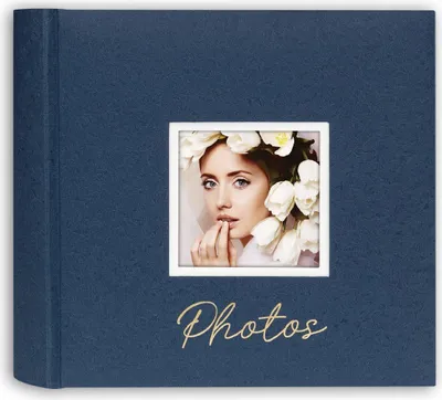 Produktbild von ZEP Fotoalbum Dante Blau 32x32 cm 60 weiße Seiten Fensterstanzung