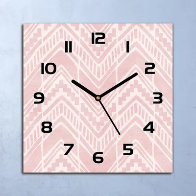 Produktbild von Wanduhr Echt-Glas-Küchenuhr Aztekischer Boho Quarz Lautlos 30x30 Deko Bilder