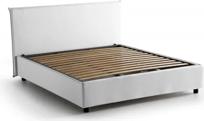 Produktbild von Doppelbett Bonella, Containerbett mit Stoffbespannung, 100%  Italy, Frontöffnung, passend für Matratze Cm 160x200, Weiß