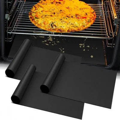 Obrázok produktu pre Opakovane použiteľné, žiaruvzdorné podložky do rúry - 3 kusy - 40x33 cm - Nepriľnavé - Vhodné do fritézy a na gril