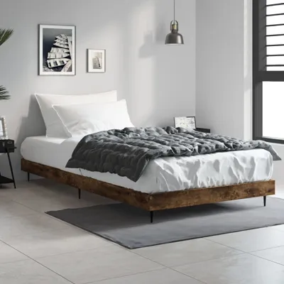 Productafbeelding van Maison Exclusive - Bedframe zonder matras, gerookt eikenhout, 90x200 cm, houtvezel