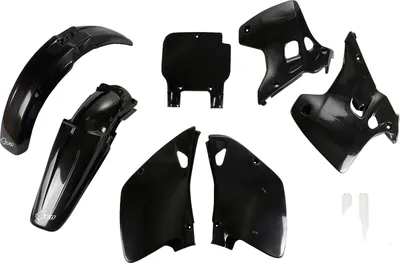 Produktbild von Verkleidungskit UFO PLAST 9-teilig Verkleidungssatz Kunststoff mit Gabelschutz für Kawasaki KX 125 / 250 ccm Bj. 1993, Farbe:schwarz