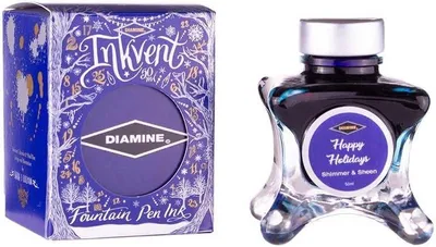 Productafbeelding van Shimmer & sheen inkt for vulpen - Happy Holidays - 50ml - Inkvent
