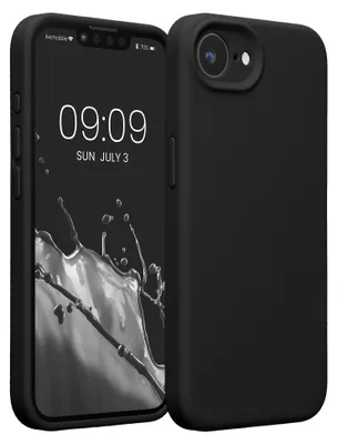 Produktbild von kwmobile Hülle kompatibel mit Apple iPhone 17e / iPhone 16e - Hülle Silikon gummiert - Handyhülle - Handy Case in Schwarz
