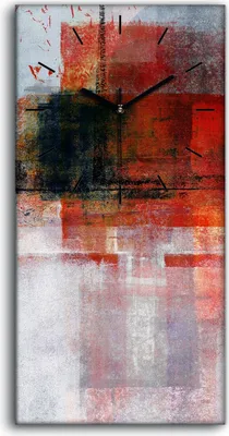 Produktbild von Leinwand Uhr Küche Wohnzimmer Bild Geräuschlos 30x60 Malerei Abstrakte Kunst - schwarze Hände
