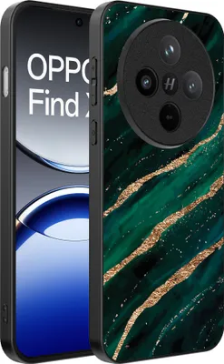 Produktbild von Smartphonica Telefon Fall geeignet für Oppo Find X8 mit Marmor-Druck - TPU zurück Abdeckung Fall Marmor-Design - Grün Gold