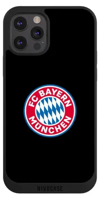 Produktbild von NIVOCASE Handyhülle für Apple iPhone 12 Pro  Hülle NIVOpure Case Schwarz FC Bayern München Logo Offizielles Lizenzprodukt