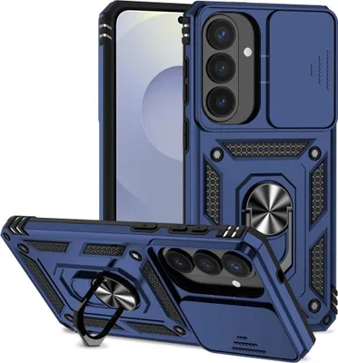 Produktbild von Samsung Galaxy S26 Plus Hülle - Coverup Armor Ring Ständer Back Cover mit Kamera Schutz - Blau