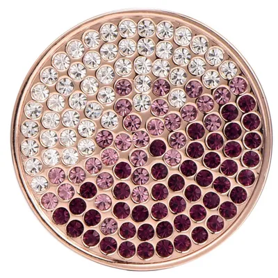 Produktbild von Morella® Damen Coin Zirkoniasteine violett-rosa-silber 33 mm