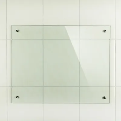 Produktbild von Melko Glasrückwand Herdspritzschutz Spritzschutz Klarglas ESG Sicherheitsglas inkl. Montagematerial Fliesenspiegel Herdblende aus Wandschutz