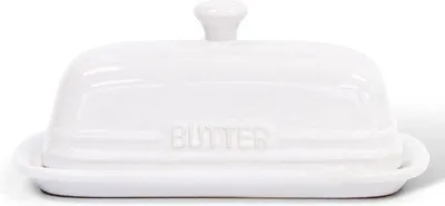 Productafbeelding van Famanu boterpot van keramiek - 10 x 20 cm, met deksel