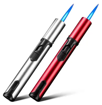 Immagine prodotto di Accendino Jetflamme, confezione da 2 pezzi, 15,2 cm, accendino antivento, ricaricabile, fiamma blu