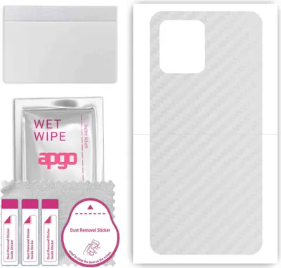 Produktbild von apgo Rückseite Schutzfolie, Skin, kompatibel mit Motorola Moto G Stylus 2023, Hinten Displayschutzfolie aus Vinylfolie, kratzfest, einfache Montage - Transparenter Kohlenstoff