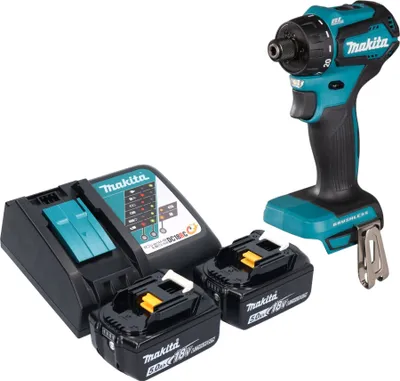 Zdjęcie produktu dla Makita DDF 083 RT akumulatorowa wiertarko-wkrętarka 18 V 40 Nm 1/4'' bezszczotkowa + 2x akumulator 5,0 Ah + ładowarka