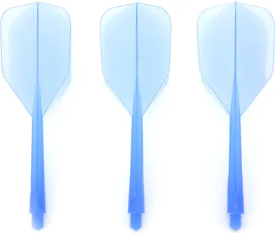 Produktbild von Integrierter Dart & Flight, 3 Stück, 2BA-Gewinde, transparent, Standardform, bruchfest, Blau