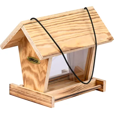 Produktbild von dobar Vogelhaus "Llama" hängend aus Holz, geflammt
