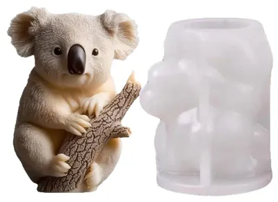 Produktbild von 3D-Silikonform in Bärenform zur Kerzenherstellung, Silikonformen für tierförmige Kerzen, DIY-Formen zur Herstellung von Kerzen, Seife und Wohnaccessoires.