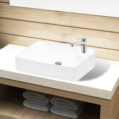 Produktbild von Keramik Waschbecken mit Hahnloch weiß