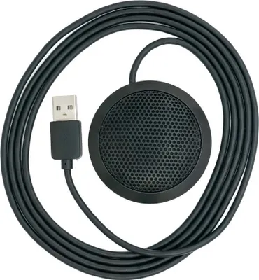 Produktbild von Mikrofon USB 2.0 Anschluss mit 360° Aufnahmebereich in Schwarz für PC