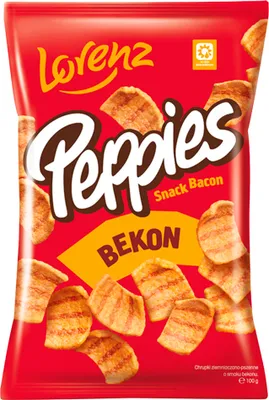 Obrázok produktu pre Peppies Zemiakové a pšeničné lupienky s príchuťou slaniny 100 G