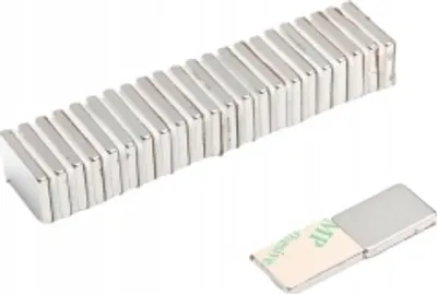 Produktbild von Neodym Magnete Magnetplatte  15x10x2 mm N38 mit 3M-Kleber 1 Stück, Extrem stark, Magnettafeln, Kühlschränke, Whiteboards, DIY