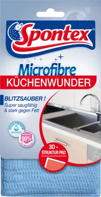 Obrázek produktu pro Spontex Kuchyňský zázrak z mikrovlákna s 3D strukturou Balení po 1 ks