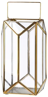 Obrázok produktu pre GILDE Lucerna, "Cozy", kov, zlatá farba, , v. 29 cm, d. 18 cm 26239